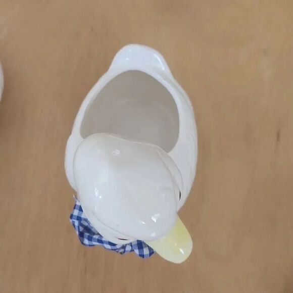 White duck porcelain planters set of 2 - Picture 8 of 11